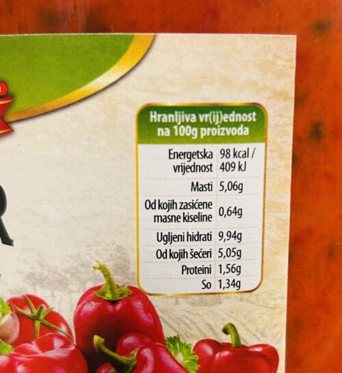 TANASIC Ajvar Mild 700G - Image 2