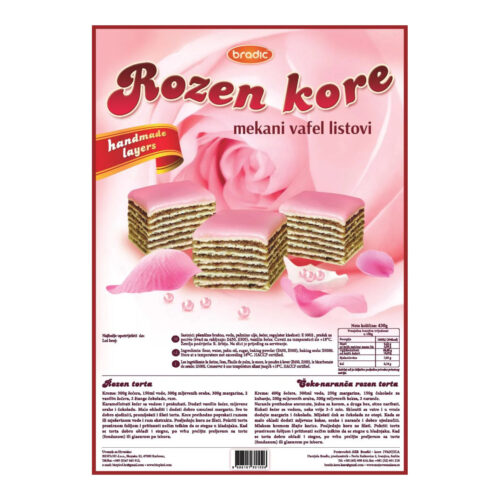 BRADIC Rozen Cake Sheets 430G