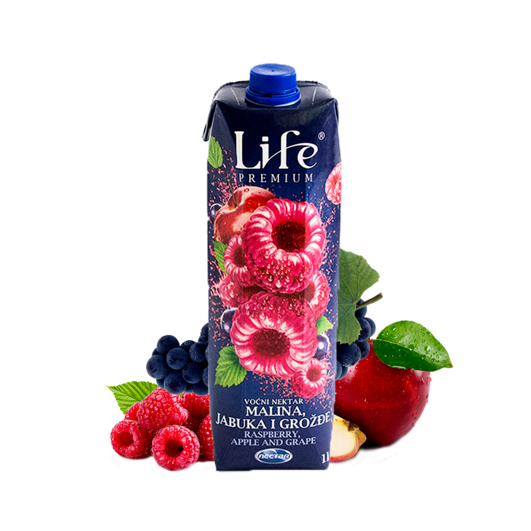 NECTAR Premium Raspberry Juice 1L Euro Market